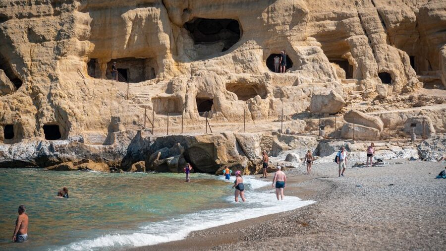 From Heraklion: Day Trip to Matala Hippie Beach and Caves - Pickup and bus ride logistics from the north coast