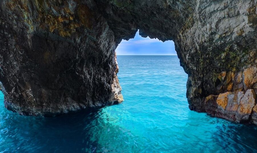 From Kefalonia: Blue Cave Boat Cruise & Shipwreck Photo Stop - Mounda Beach swimming: where the day gets calm again