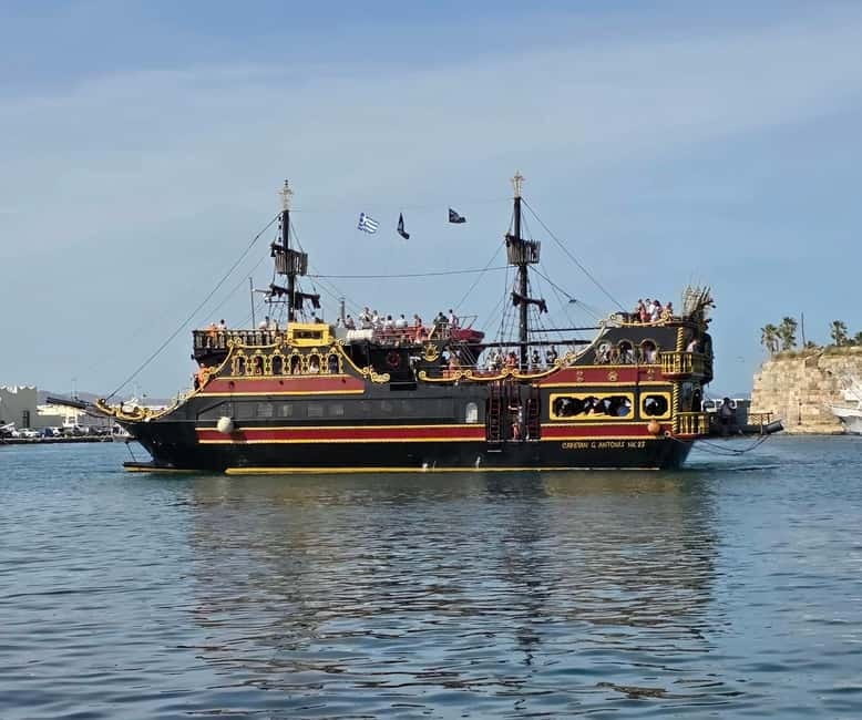 From Kos: 3-Island Boat Trip with BBQ & Water Slide - Sailing out of Kos on the Pirates of Kos