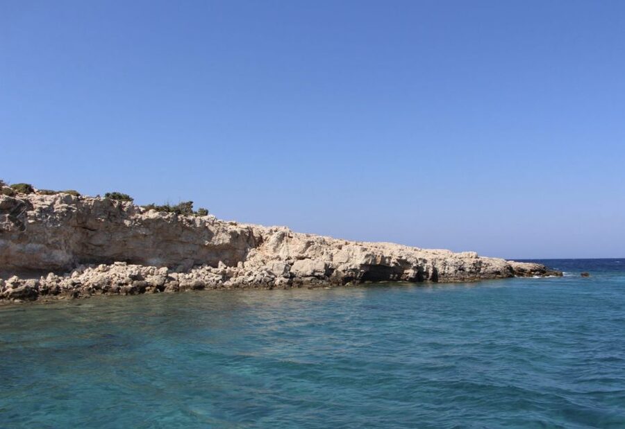 From Kos: 3-Island Boat Trip with BBQ & Water Slide - Plati Island: the party stop with waterslide fun