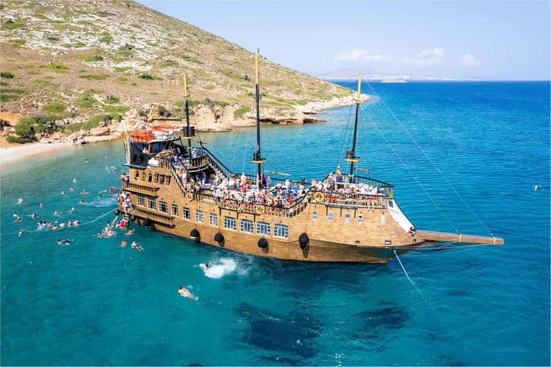 From Kos:A full day cruise in the newest luxury vessel! - Captain Morgan from Kos: a new 2024 ship that still feels like a party