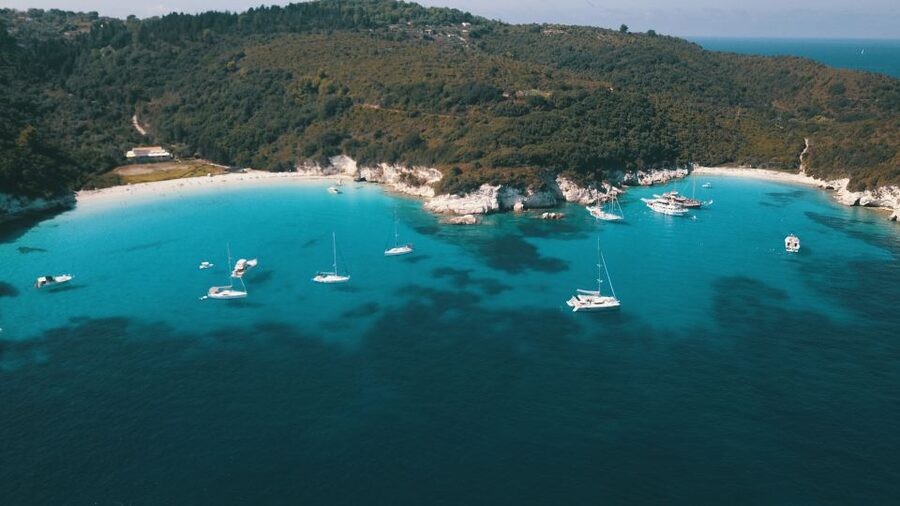 From Lefkimmi: Paxos, Antipaxos & Blue Caves Speedboat Tour - Gaios on Paxos, 2 hours to eat, shop, and wander the harbor