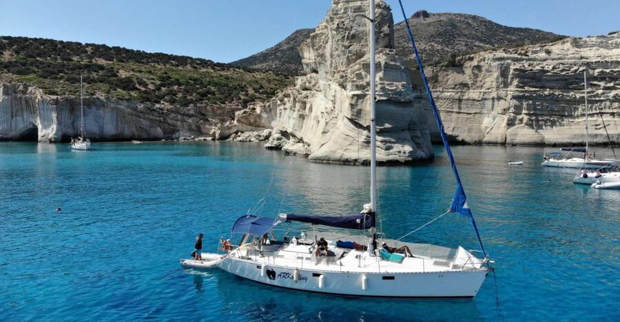From Milos: Guided Day Cruise to Kleftiko With Lunch - Setting course: Klima, Cape Vani, and the volcanic coastline story