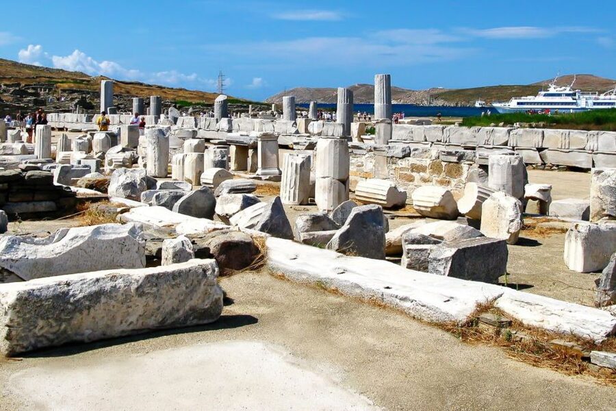 From Mykonos Cruise Port: Delos Guided Tour - Theater of Delos and the Main Street to the Sanctuary Zone