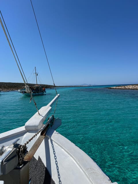 From Paros: Crab Island and Salt Lake Antiparos Boat Trip - How the crew keeps the day comfortable and safe