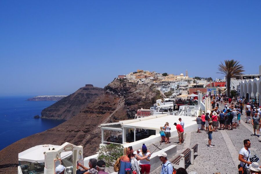 From Paros: Santorini Full-Day Boat Trip - Fira Free Time and Ypapantis Street Gold Market