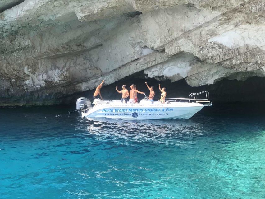 From Porto Vromi: Shipwreck Beach Private Boat Cruise - A private Zakynthos boat that actually feels personal
