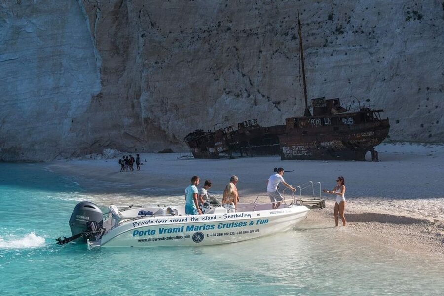 From Porto Vromi: Shipwreck Beach Private Boat Cruise - Navagio (Shipwreck Beach) views, plus what happens when you cannot land