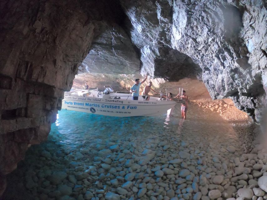 From Porto Vromi: Shipwreck Beach Private Boat Cruise - Snorkeling gear is included, but real-world snorkeling can vary