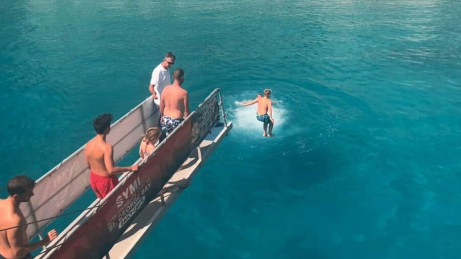 From Rhodes: Cruise to Symi Island and Saint George's Bay - Crew and safety: lifeguards, quick action, and a fair warning