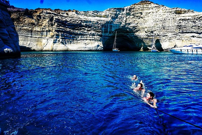 Full day sailing cruise on the West side of Milos island - Agios Ioannis Covettes: Colorful Coves Under the Monastery