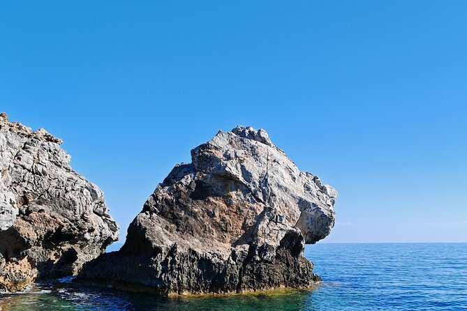 Full Day Tour 3 Swimming Stops & Lunch Stop - Agathi Beach under King Feraklos’ castle