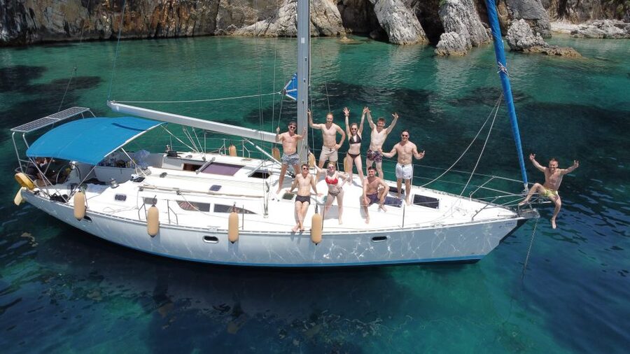 Gouvia: Corfu Island Sailing Trip with Snack and Soft Drinks - Group size and deck comfort: why this boat format feels calmer