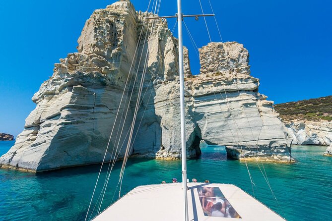 Half Day Boat Tour to Kleftiko Milos - Comfort and safety: how this boat makes swimming easier