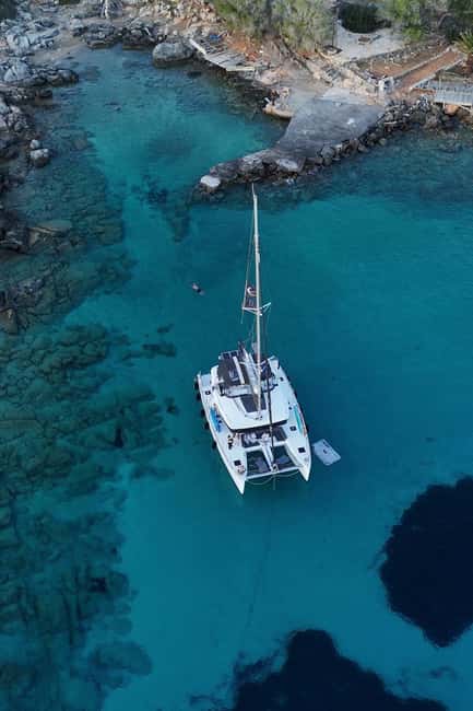 Heraklion Luxury Sailing Catamaran Dia Island | Gourmet Menu - Cafe Marina Check-In, Welcome Bites, and a Clear Safety Run-Through