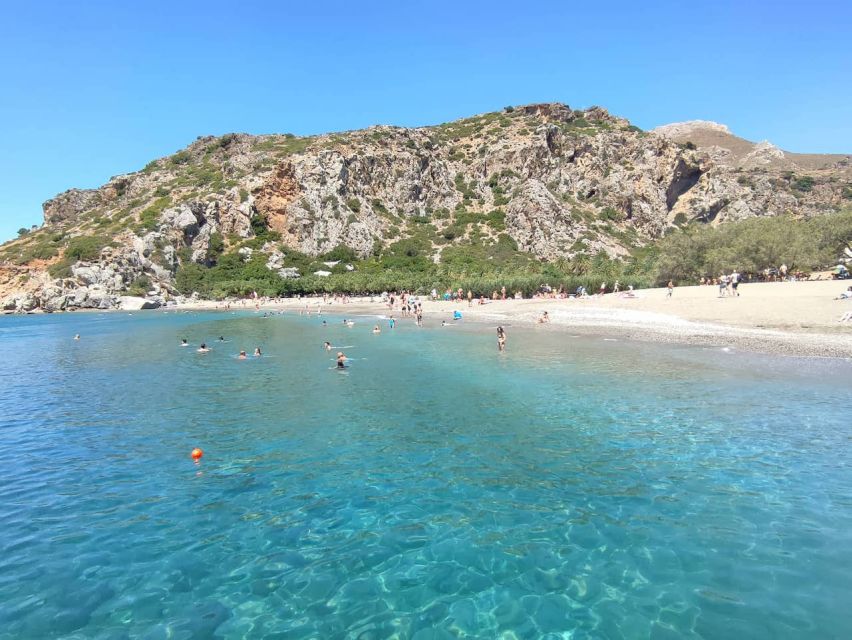 Heraklion: Preveli By Boat, Damnoni & Kourtaliotiko Springs - Damnioni Beach: the easy beach break before Preveli Palm Beach