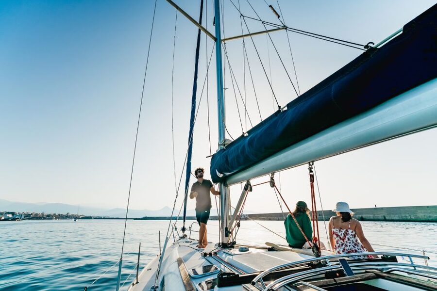 Heraklion: Sailboat Cruise to Dia Island with Drinks & Lunch - Dia Island time: swimming, snorkeling, SUP, and optional fishing