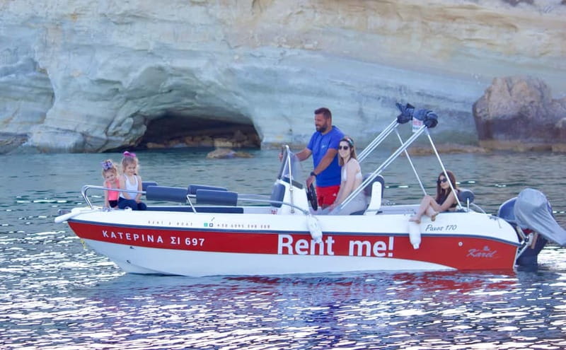 Hersonissos: Private Motorboat Rental - No License Required - Captain Duties, Without the License Headache