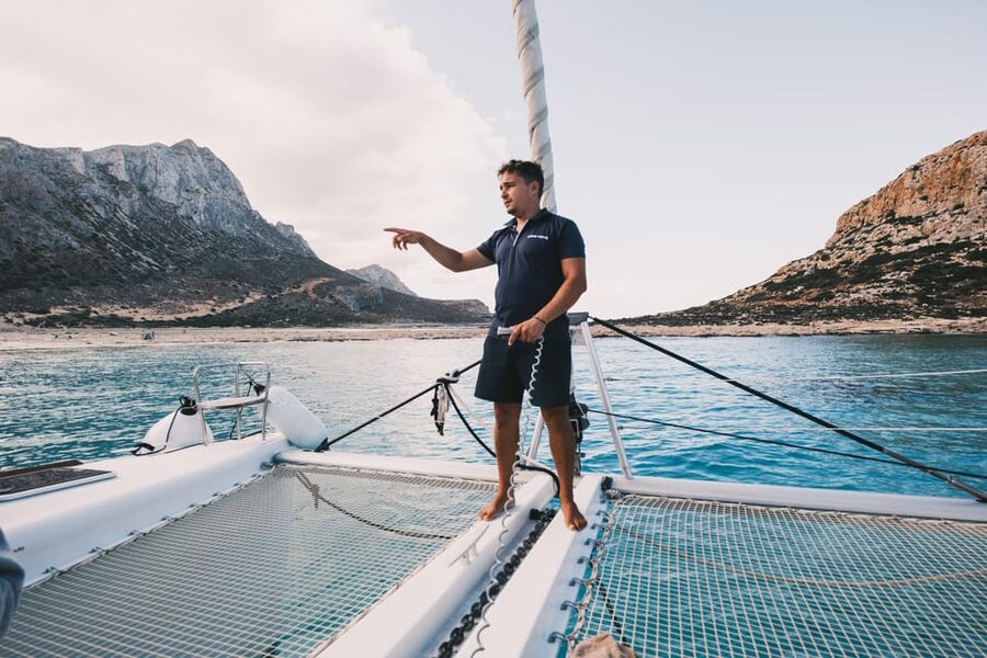 Kissamos: Balos & Gramvousa Luxury Catamaran Sailing Cruise - Stop Two at Gramvousa Island: Swimming, Sightseeing, and Fort Time (If You Want)