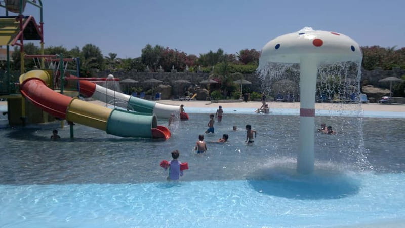 Kos: Lido Water Park Entry Ticket and Optional Transfer - Where you relax: sunbeds, lockers, and the food that keeps you going