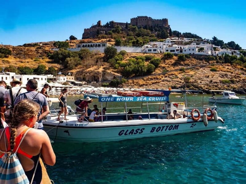 Lindos: 1.5 Hour Glass-Bottom Boat Cruise with Swim Stops - Quick Take