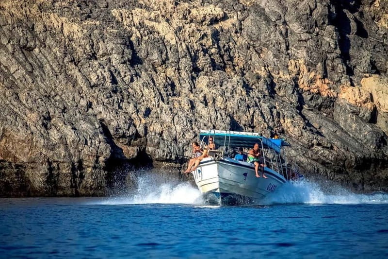 Lindos: Glass Bottom Boat Tour with Snorkeling - Cleovoulos tomb from the water: historic views without the museum fatigue