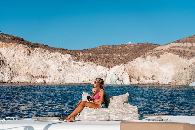 Luxury Santorini Catamaran Cruise: Lunch, BBQ, Drinks, Transfers - Snorkeling gear reality: what to bring so you get the most out of it