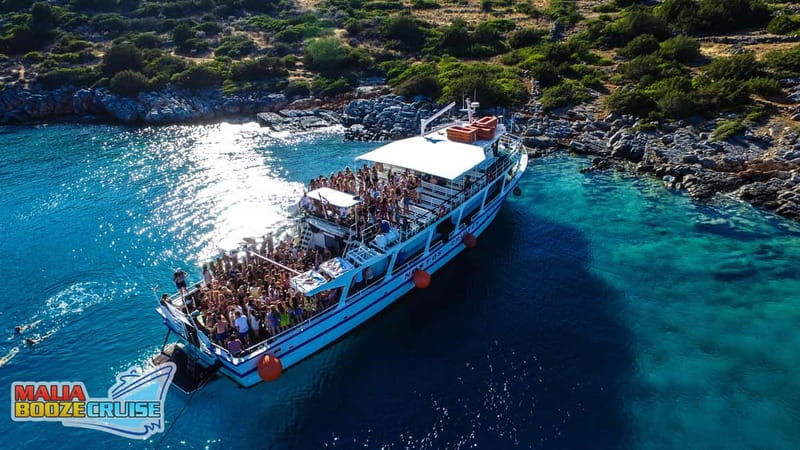 Malia: Booze Cruise Boat Party with Live Dj - A floating party plan that actually has a schedule