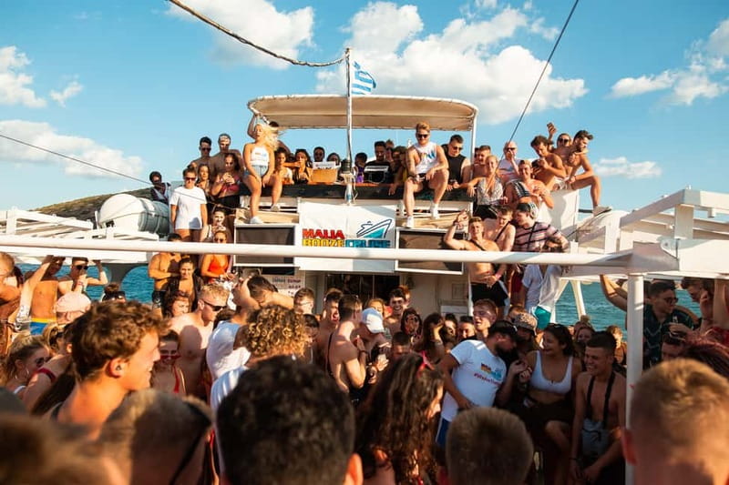 Malia: Booze Cruise Boat Party with Live Dj - Finding the office and swapping your voucher fast