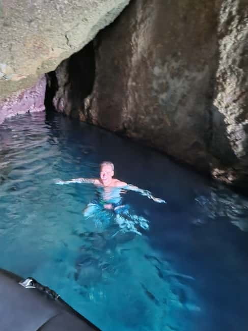 Milos: Half-day Kleftiko, Catamaran Trip | Lunch & OpenBar - Agathia Beach stop: breakfast first, then your first swim and snorkel