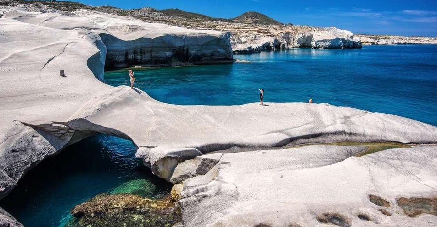 Milos Island: Archaeology & Culture Tour - Panagia Korfiatissa veranda view: your island orientation moment