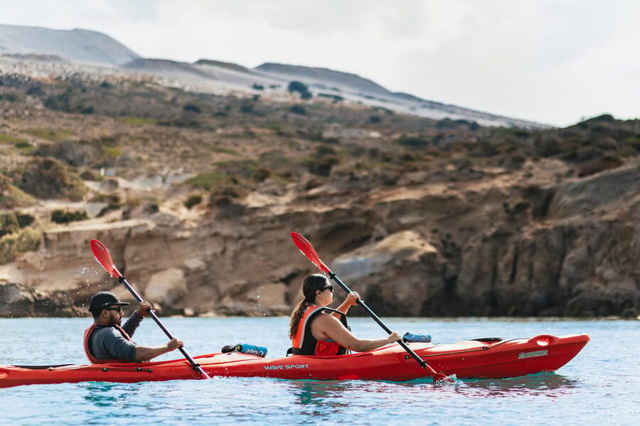 Milos: Tsigrado and Gerakas Beach Kayaking Tour - Gerakas Beach: The Snorkel Loop, Snacks, and a Quieter Feeling