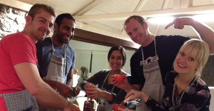 Mykonos: Cooking Class with Food and Wine - The snack welcome: dakos, kopanisti, louza, raki, and wine