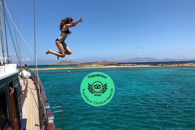 Mykonos Sail Cruise to Rhenia, Guided Tour of Delos, Lunch&Drinks - A 6-hour yacht day from Mykonos with real sea time