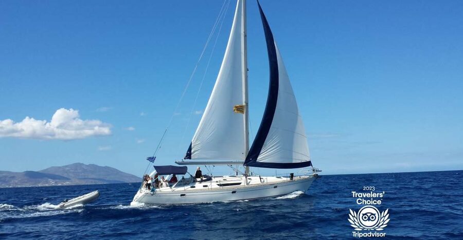 Mykonos: Yacht Cruise to Rhenia and Guided Tour of Delos - The sailing stretches: music, deck time, and island stories