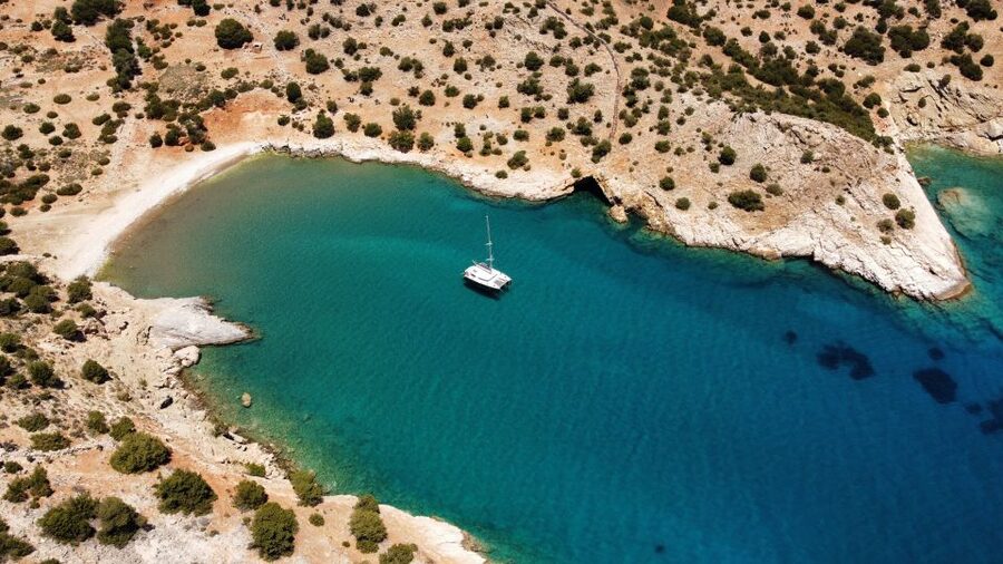 Naxos: Catamaran Cruise with Lunch & Drinks - Naxos from the water, plus a secluded swim stop that feels like a secret