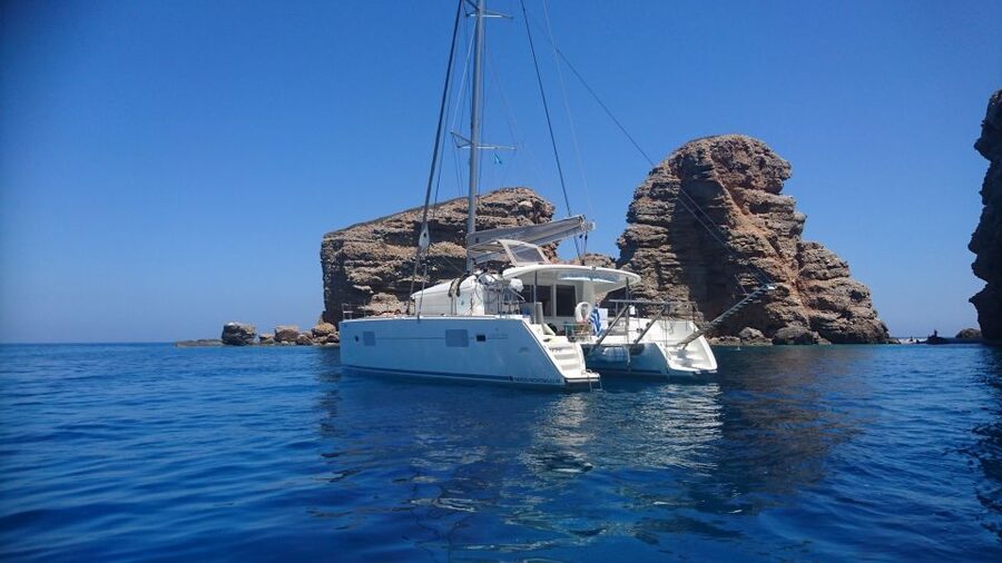 Naxos: Catamaran Cruise with Swim Stops, Food, and Drinks - How the Captain Chooses Your Coves Between Naxos and the Islands