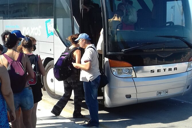Naxos Highlights Bus Tour with Free Time for Lunch at Apeiranthos - How the bus loop works, from pickup to final drop-off