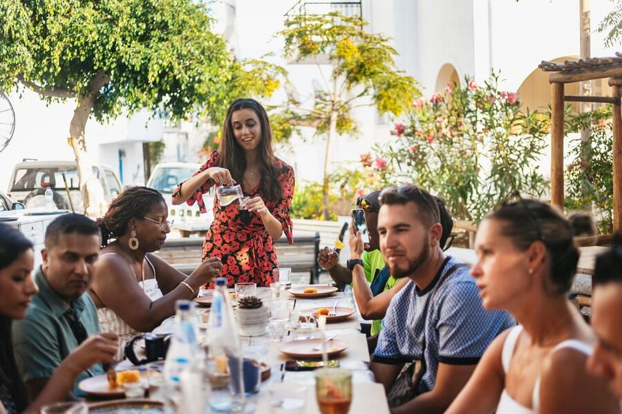 Naxos: Naxos Town Food Tour with Tastings and Wine - The market stops: where you learn what locals actually buy