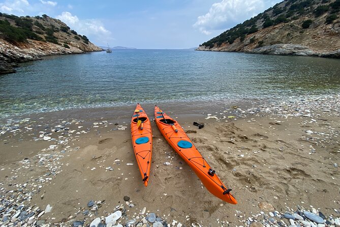 Naxos: Rhina Cave Sea Kayaking Tour - Small group kayaking with two guides gives real confidence