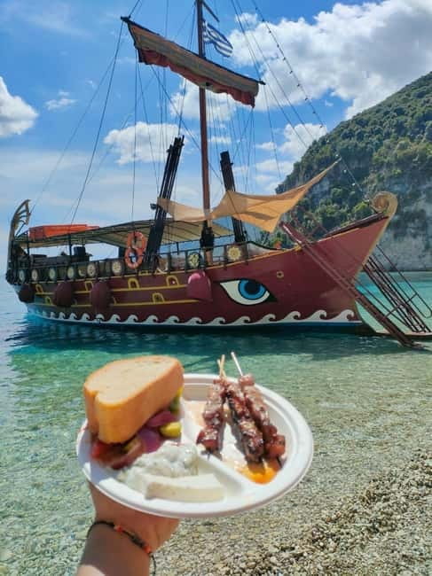 Nydri: Sailing Through History. Daily Cruise with Beach BBQ - Papanikolis marine cave: swim, snorkel, and learn what you’re seeing