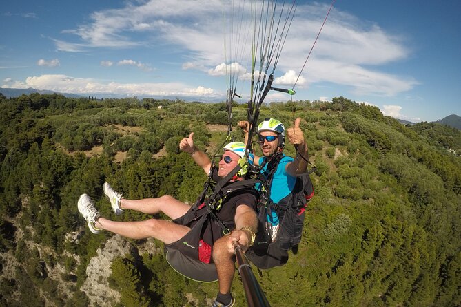 Paragliding Tandem Flight in Corfu - The three stop route: Pelekas, Kaisers Throne, and Kontogialos Beach
