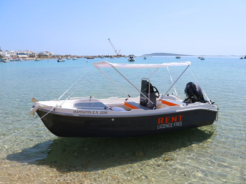 Paros: Full-Day Small Boat Rental with Self-Driving - Blue Lagoon: your first big water moment