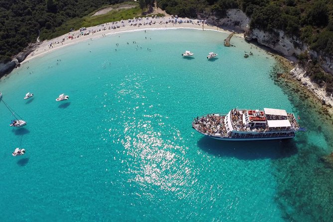 Paxos Antipaxos Blue Caves Cruise from Corfu - Antipaxos at Voutoumi Beach: your one swim hour