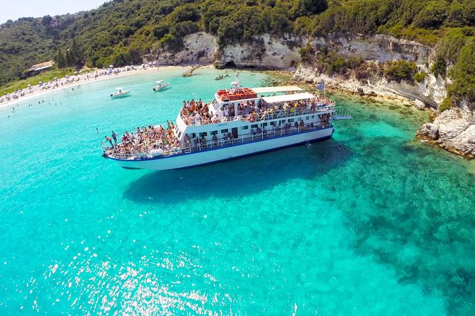 Paxos Antipaxos Blue Caves (Lakka Village) from Corfu - Antipaxos Mesovrika Beach: snorkel, swim, and jump time