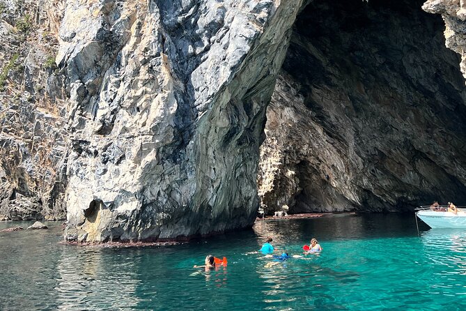 Pelion Boat Trip to "Poseidon's Caves" - Snorkeling inside the cavern, then outside in open light