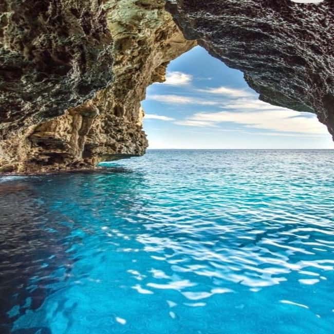 Pounta: A boat trip to the Pirate Cave - Tripiti Sea Cave: Pirate-Cave Snorkeling and Cliff-Jump Style Fun