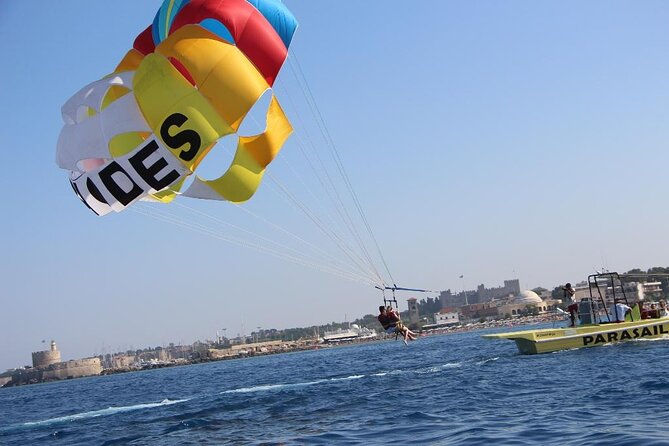 Private Parasailing at Rhodes Elli Beach - What You Actually See From the Sky