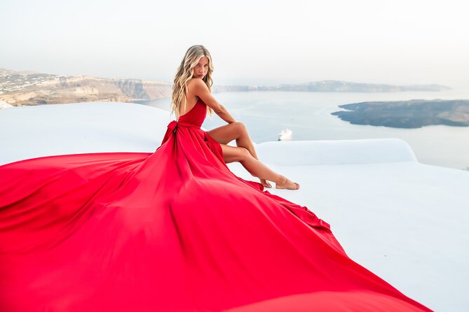 Professional Flying Dress Photoshoot In Santorini - Price and value: what $343.63 per person buys you