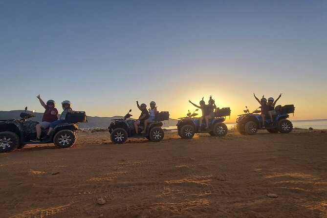 Quad Safari Off-Road Evening Tour - Riding uphill to the Chapel of the Prophet Elias views